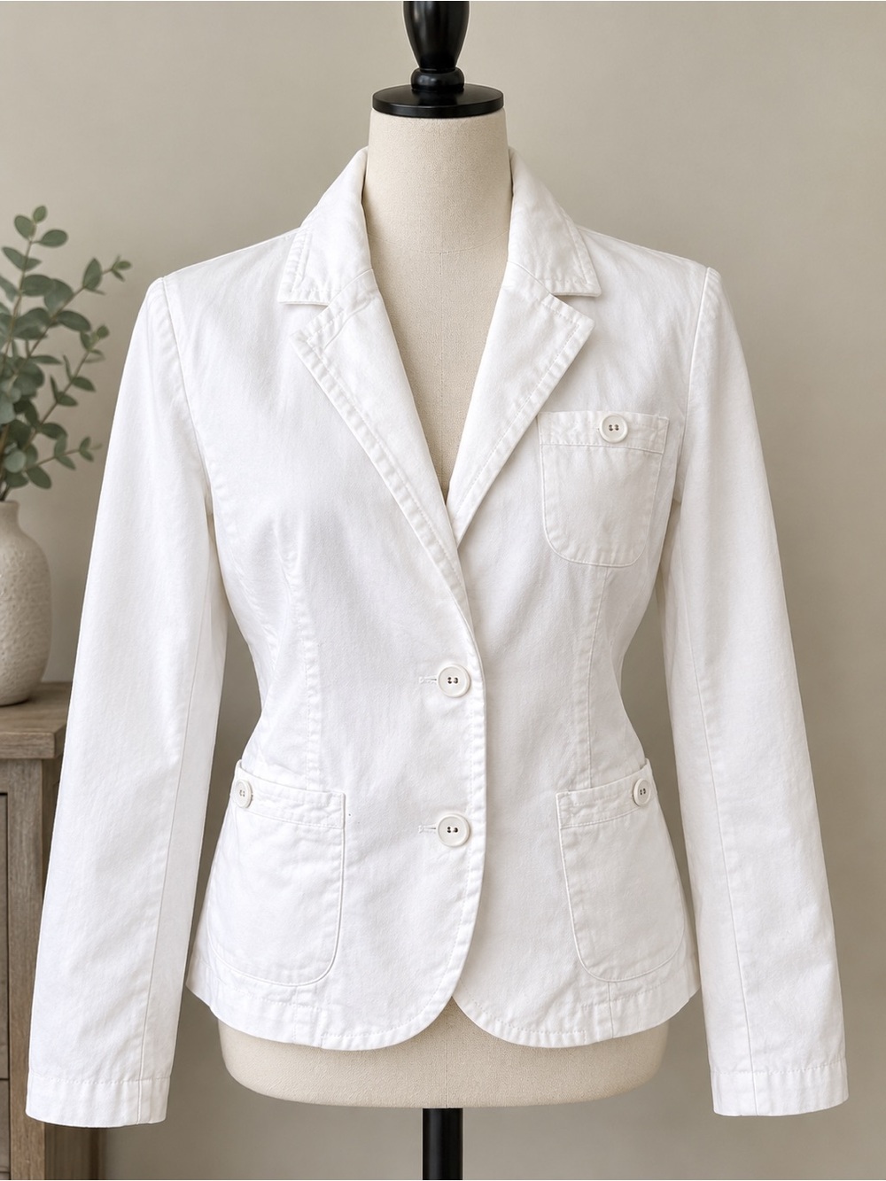 George White Women's Cotton Tailored Blazer